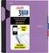 Advance Spiral Notebook + Study App, 3 Subject, College Ruled Paper, 8-1/2" X 11", 150 Sheets, Spiral Guard, Movable Tabbed Dividers and Pockets, Amethyst Purple (820060G)